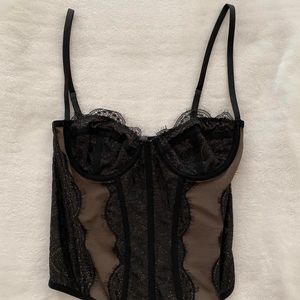 Urban outfitters, black corset top